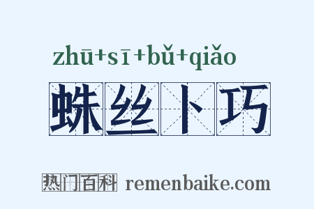 蛛丝卜巧是什么意思的图片